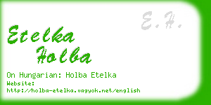 etelka holba business card